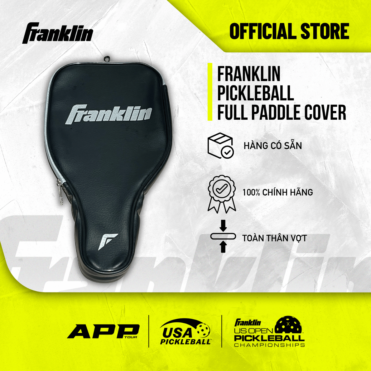 Bao Bảo Vệ Vợt Pickleball Franklin FS Tour Chính Hãng – Bao Bảo Vệ Toàn Thân Vợt
