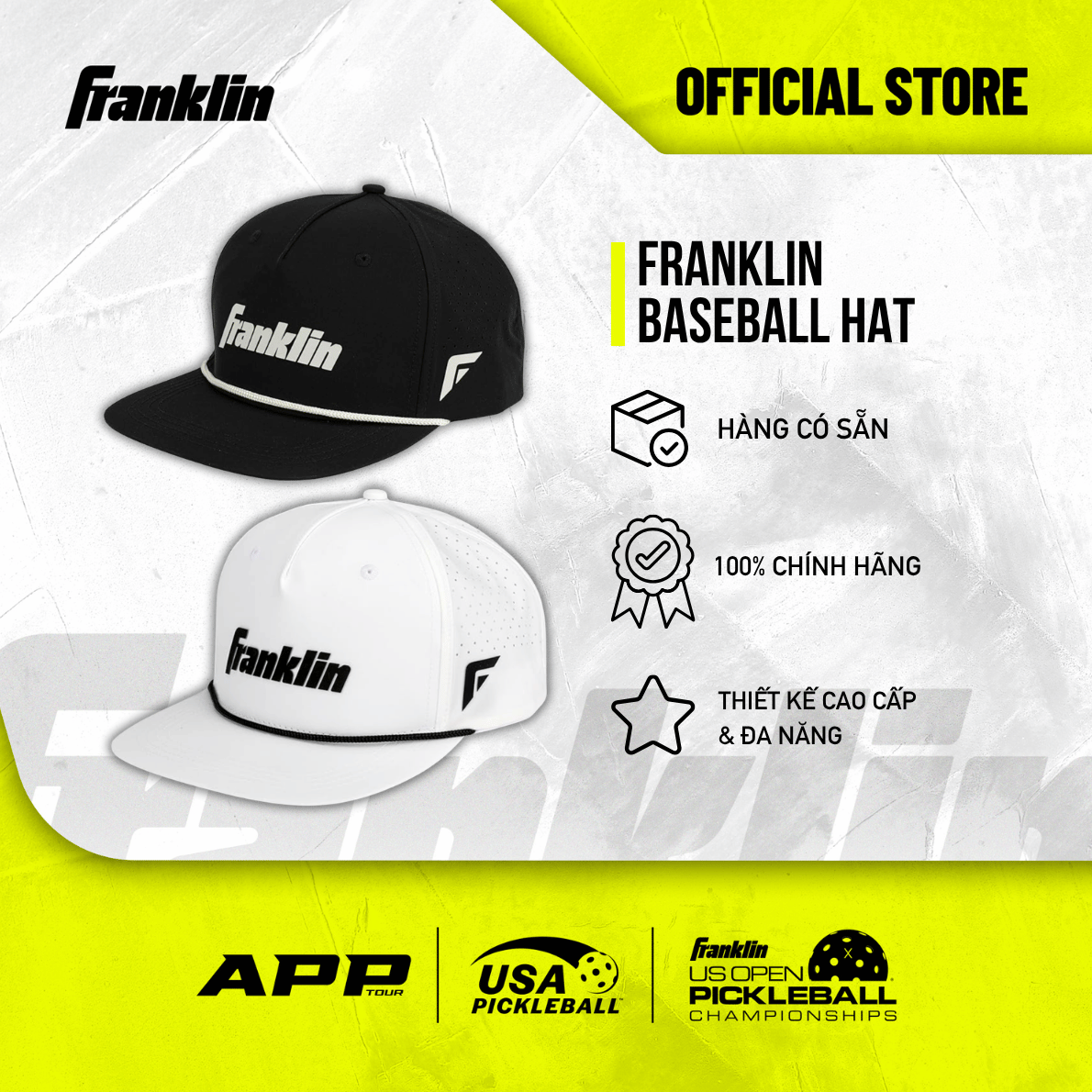 Nón Franklin Baseball Hat Chính Hãng – Mũ Thể Thao Pickleball
