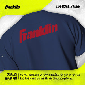 Áo Thể Thao Franklin Chính Hãng Nam Nữ | Athletic Fit | Xanh Navy/Đỏ