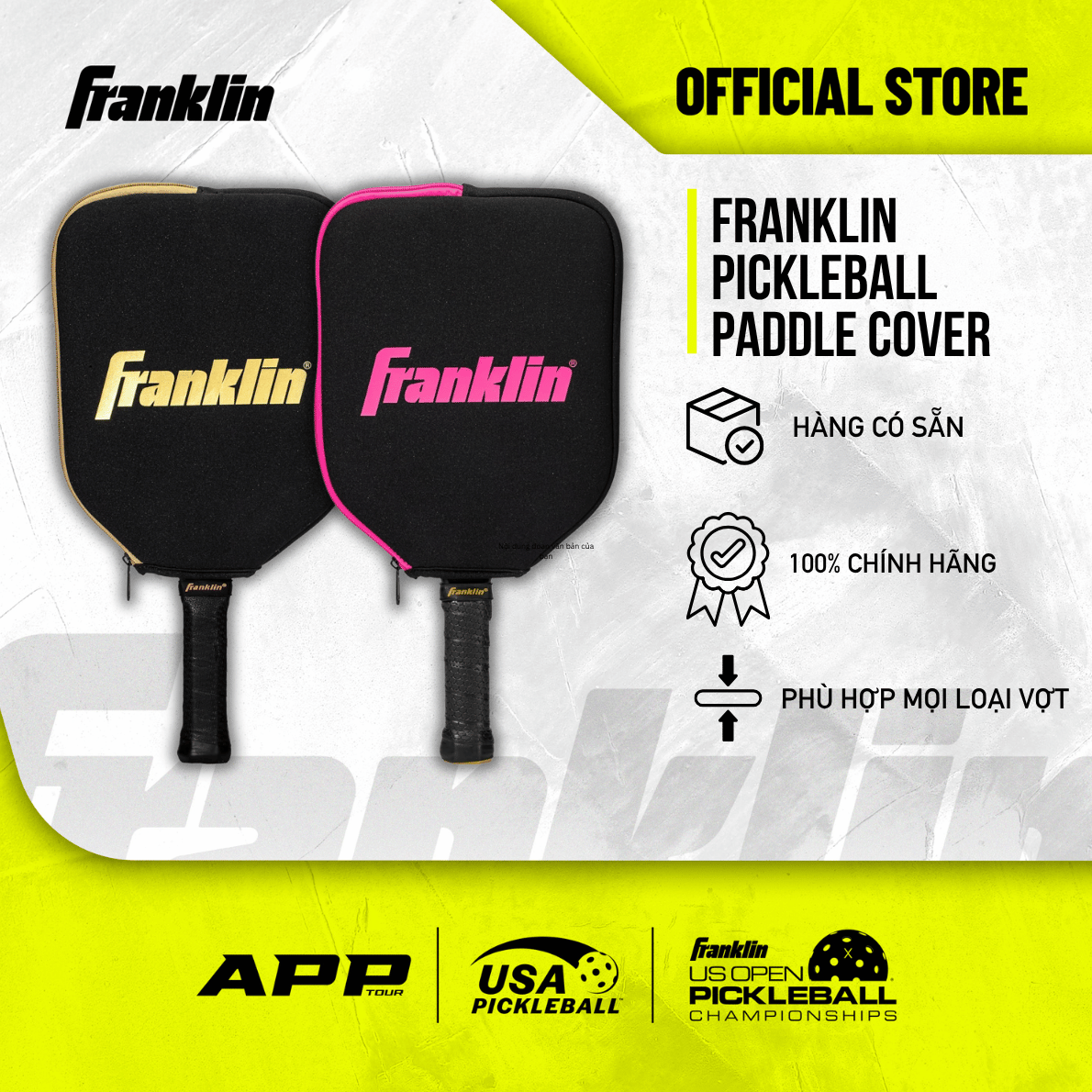 Bao Bảo Vệ Vợt Pickleball Franklin Chính Hãng – Phù Hợp Mọi Dòng Vợt