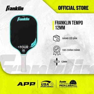 Vợt Pickleball Franklin Tempo FS Tour 12mm Chính Hãng – Carbon Fiber T700 Thi Đấu Chuyên Nghiệp