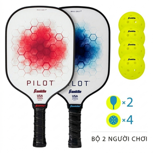 Bộ Vợt Pickleball Franklin Pilot PP 2 Player Set Chính Hãng – 2 Vợt & 4 Bóng X-40