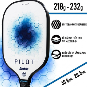 Bộ Vợt Pickleball Franklin Pilot PP 2 Player Set Chính Hãng – 2 Vợt & 4 Bóng X-40