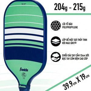 Vợt Pickleball Franklin Nash Lifestyle Chính Hãng – Fiberglass MaxGrit Chuẩn USAP