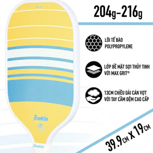 Vợt Pickleball Franklin Nash Lifestyle Chính Hãng – Fiberglass MaxGrit Chuẩn USAP